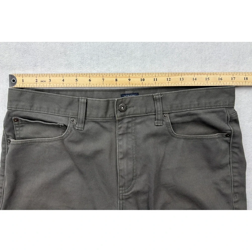 J.Crew‎ The Driggs Slim Fit Bedford Cord Pants Mens 33x32 Olive Green E0353
